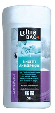 ULTRA BAC LINGETTES ANTISEPTIQUES  x 100