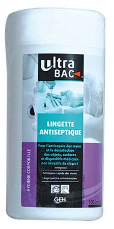 ULTRA BAC LINGETTES MEDICALES DESINF. x100