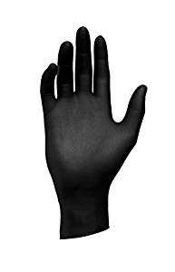 GANTS NITRILE NOIRS  NON POUDRE BOITE 100 T7/8-M