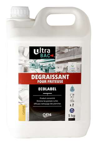 ULTRA BAC DEGRAISSANT FRITEUSE BIDON 5KG ECOLABEL