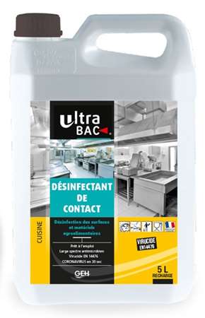 ULTRA BAC DESINFECTANT DE CONTACT S/RINCAGE BIDON 5L
