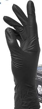 GANTS VINYL NOIR NON POUDRE  JET BOITE 100 T8/9_L