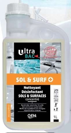 ULTRA BAC SOL & SURF +  ECOCERT FLACON DOSEUR 1L